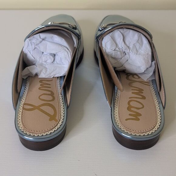 Sam Edelman Size 6 Linnie Mule In Metallic Sky, NEW - Picture 5 of 11